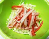 お弁当･朝ご飯にカニカマとキャベツ作り方1写真