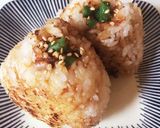ピリッとインゲン・大葉入り焼きおにぎり作り方3写真