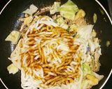 辛口焼き肉タレで作る簡単焼きうどん作り方3写真