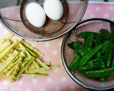 味付け簡単真竹＆絹さやの卵炒め～♡作り方1写真