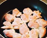 ♡とりムネと小松菜のガーリック醤油炒め♡作り方4写真