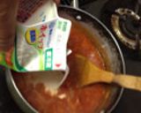 シーフードのトマトクリームパスタ作り方2写真