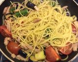 夏野菜のピリッと和風パスタ作り方6写真