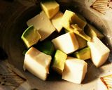 大根長芋Wおろしでアボカドと豆腐のサラダ作り方3写真