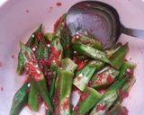 プルプル♪鶏胸肉のオクラ梅肉和え作り方4写真