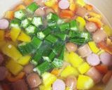 塩糀で♪具沢山、夏野菜でカラフルスープ作り方3写真