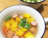 塩糀で♪具沢山、夏野菜でカラフルスープ作り方4写真