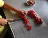 旬の筍と牛肉のあわせ炒め、和風。作り方1写真