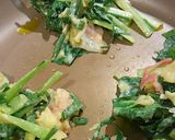 花びらたけ小松菜米粉お好み焼き作り方2写真