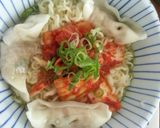 冷やしぶっかけ塩ラーメン水餃子のせ作り方4写真
