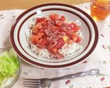 糖質0g麺でトマトと生ハムの冷製パスタ風作り方6写真