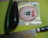 茄子と胡瓜とハムのマヨ和え作り方1写真
