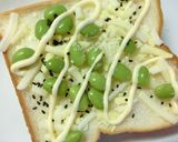 わさび風味＊枝豆のごま塩レモントースト作り方3写真