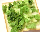 塩もみセロリ葉の塩昆布カレートースト作り方2写真