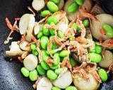 簡単エリンギと枝豆桜えびのペペロンチーノ作り方3写真
