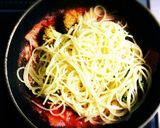 余ったホールトマトde簡単パスタ♫作り方4写真
