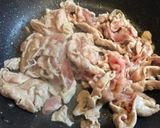 キノコと豚のネギ塩炒めせんキャベ乗せ作り方2写真