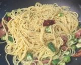 恋する♡オクラの夏パスタ作り方4写真