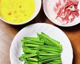 ☆豚肉入りニラ玉炒め☆作り方1写真