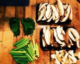 大葉でサッパリきのこ炒め作り方1写真