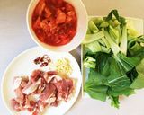 ヘルシー！セロリとチンゲン菜のトマト煮作り方3写真