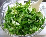 レンジで簡単！たっぷり水菜作り方1写真