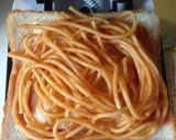 朝食リメイクパスタサンド作り方1写真