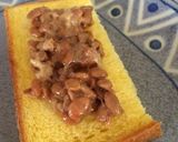納豆ハニーチーズのオープンサンド作り方2写真
