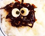 とにかく簡単キャラ弁♡まっくろくろすけ作り方2写真