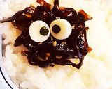 とにかく簡単キャラ弁♡まっくろくろすけ作り方2写真