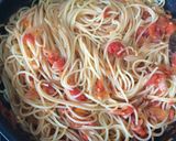 茄子とアスパラベーコンのトマトパスタ作り方11写真