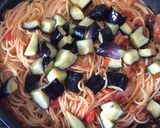茄子とアスパラベーコンのトマトパスタ作り方12写真