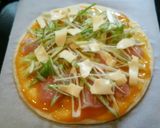 葱と鶏肉の白味噌ピザ作り方4写真