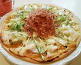葱と鶏肉の白味噌ピザ作り方6写真