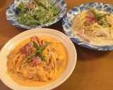 三色 クリームパスタ *オレンジver*作り方4写真
