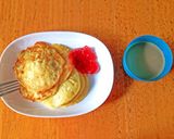 豆腐でヘルシー！簡単パンケーキ風作り方2写真