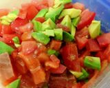 超簡単アボガド&サーモンちらし寿司丼♥作り方1写真