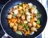 夏!酢豚風☆豚こまと野菜の甘酢あんかけ作り方9写真