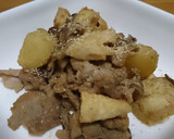 新じゃがとたけのこのごま味噌炒め作り方7写真