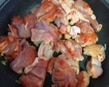汗かき食べる豆板醤鶏肉炒め作り方5写真