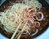 簡単ランチ！　イカのトマトソースパスタ♪作り方7写真