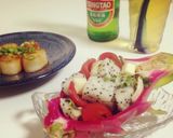 苦味系ビールに。ドラゴンフルーツサラダ!作り方7写真