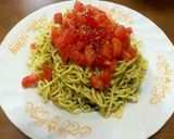 俺流！バジルとフレッシュトマトの焼きそば作り方5写真