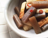 簡単！お弁当。ちくわと卵の焼肉のタレ炒め作り方5写真