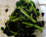 無塩料理☆春菊の胡麻海苔和え・マクロビ作り方2写真