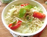 たっぷり野菜の、あっさり塩らーめん作り方13写真