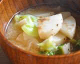 焼き長芋と焼きキャベツのお味噌汁作り方6写真