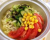 夏♡さっパリパリキャベツの塩昆布冷麺作り方5写真