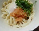 簡単ランチ☆贅沢明太クリーム釜たまうどん作り方5写真