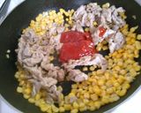 簡単！豚肉とコーンのバターケチャップ炒め作り方3写真